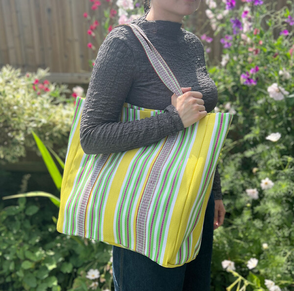 Recycled Woven Tote Bag – Beach - Image 4