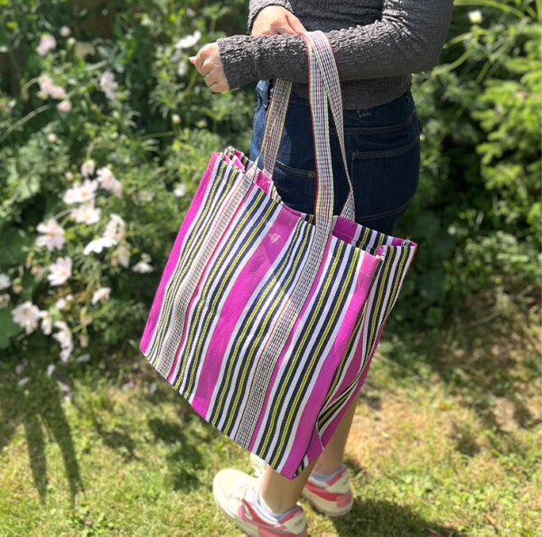Recycled Woven Tote Bag – Fire - Image 3