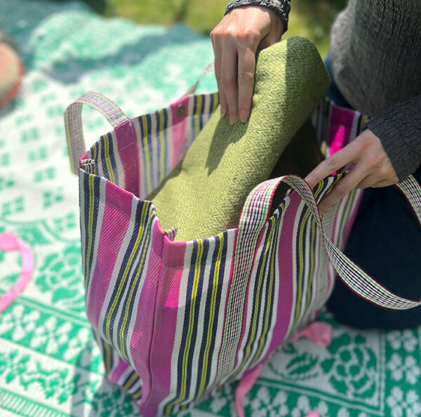 Recycled Woven Tote Bag – Fire - Image 4