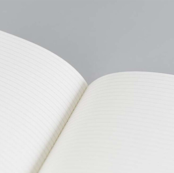 A5 Recycled Leather Notebook – Make a Mark – Red - Image 2