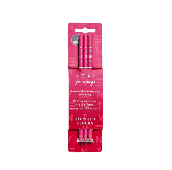 ‘Make A Mark’ Recycled Pencils – Pink Pack of 3