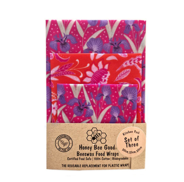 Beeswax Wraps - Irises - Pack of 3