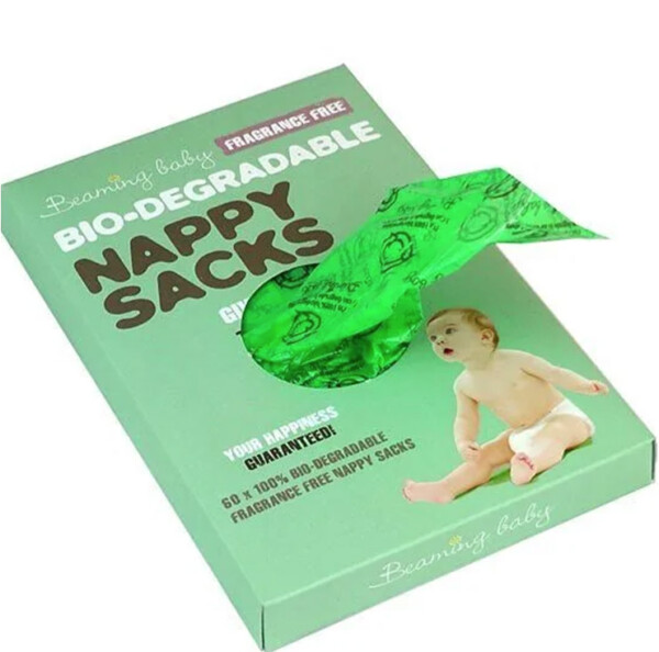 Biodegradable Nappy Bags 60 Nappy Sacks - Fragrance Free
