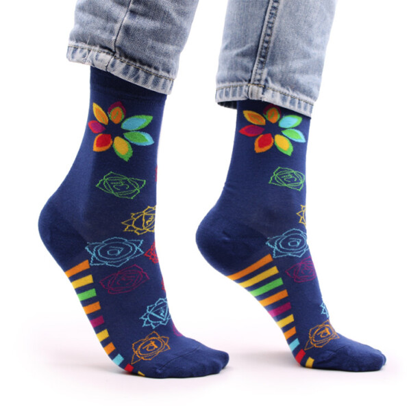 Hop Hare Bamboo Socks - Rainbow Chakra