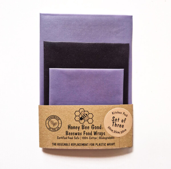 Beeswax Wraps - Plum - Set of 3