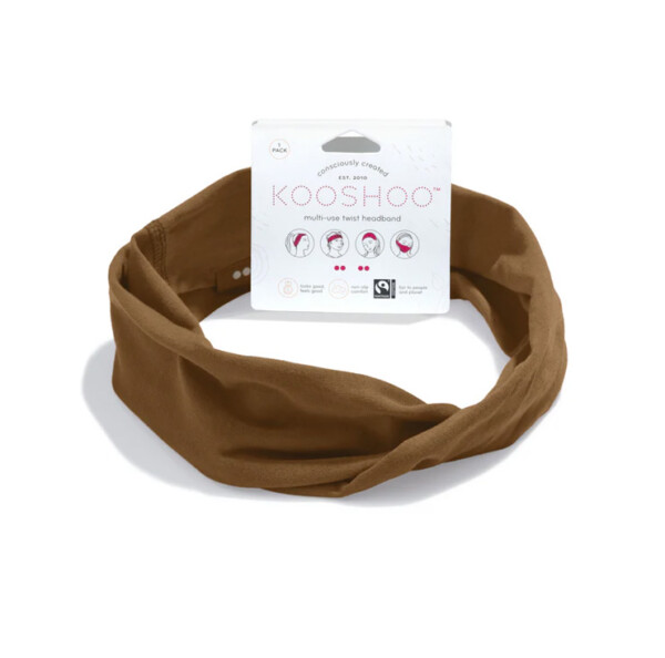 Organic Twist Headband - Cocoa Brown