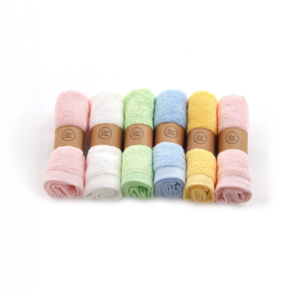 Colourful Organic Bamboo Face Cloths - Pack of 6 - Image 2