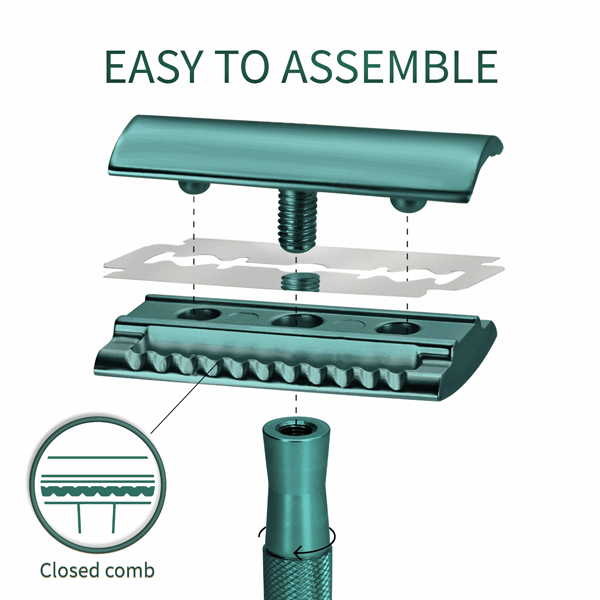 Double Edge Safety Razor - Sea Green - Image 3