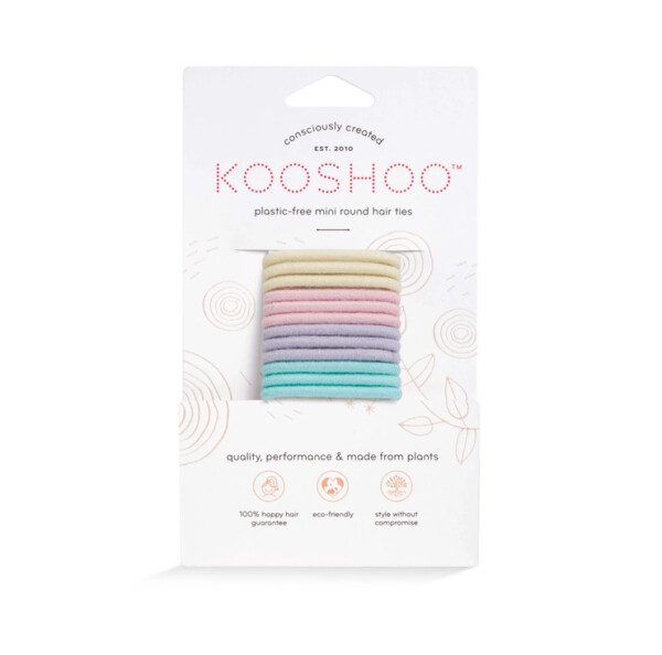 Plastic-Free Round Mini Hair Ties - 12 pack - Pastel Bloom