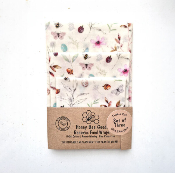 Beeswax Wraps - Wildflowers - Set of 3