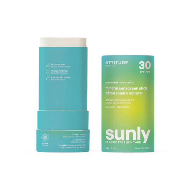 Sunly Mineral Sunscreen Stick SPF 30 Unscented - 60g - Image 2