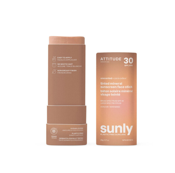Sunly - Sunscreen Face Stick SPF30 Tinted - Unscented - 20 g - Image 2