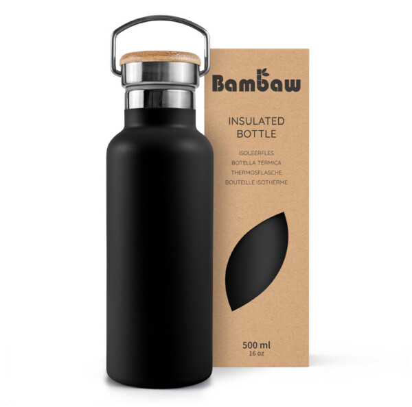 Stainless Steel Insulated Bottle 350ml - 1000ml - Jet Black