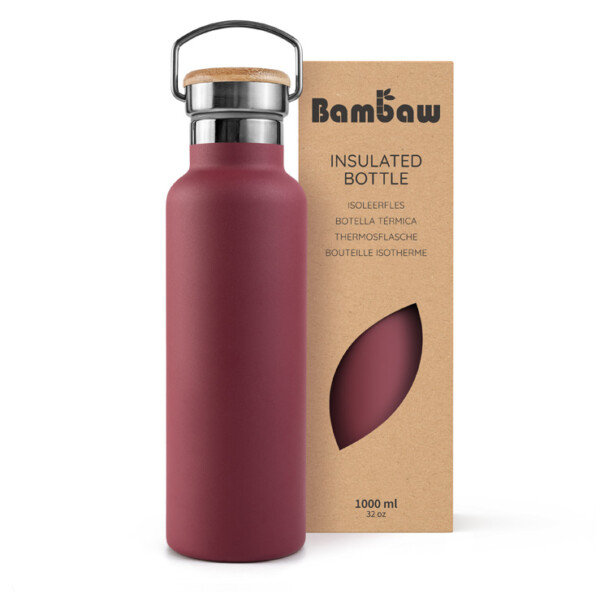 Stainless Steel Insulated Bottle 350ml - 1000ml - Red Berry - Image 5