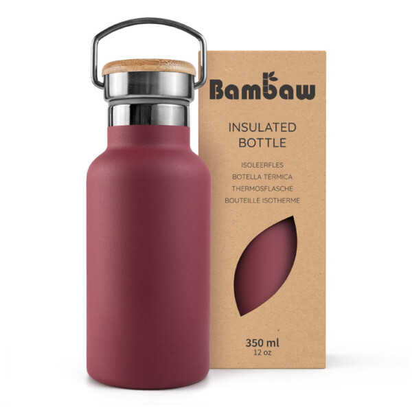 Stainless Steel Insulated Bottle 350ml - 1000ml - Red Berry - Image 2
