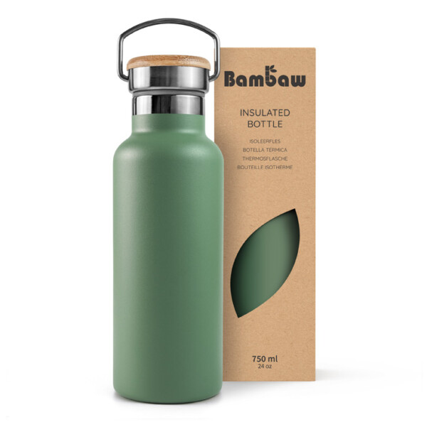 Stainless Steel Insulated Bottle 350ml - 1000ml - Sage Green - Image 3