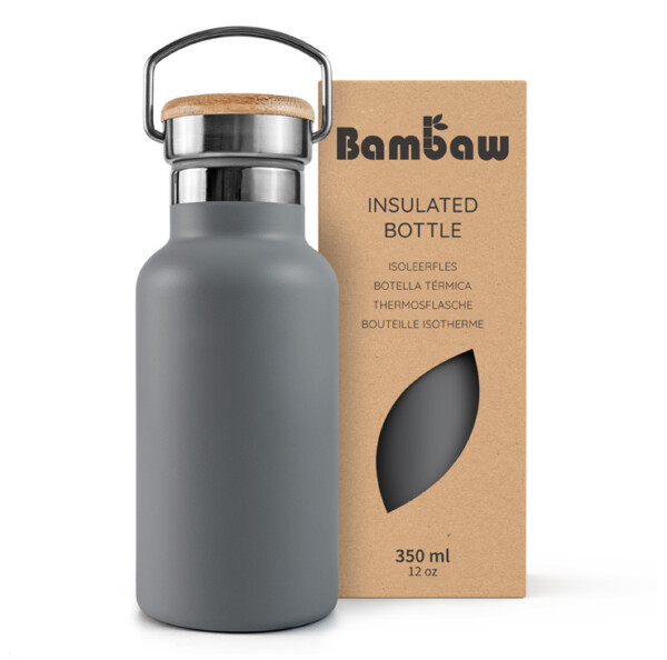 Stainless Steel Insulated Bottle 350ml - 1000ml - Stormy Grey - Image 2