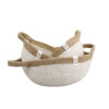 Jute Handled Bowl Set – Natural/White