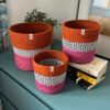 Jute ZigZag Basket Set – Fire - Image 2