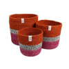Jute ZigZag Basket Set – Fire