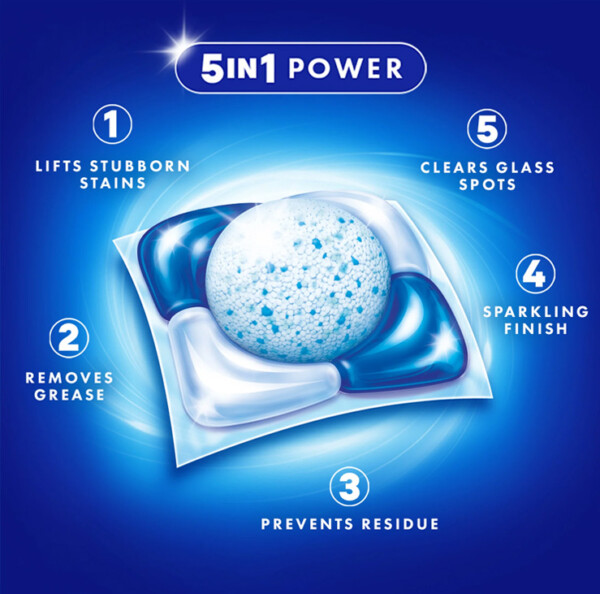 PEARL 5in1 Dishwasher Tablets - 50 Pack - Image 2