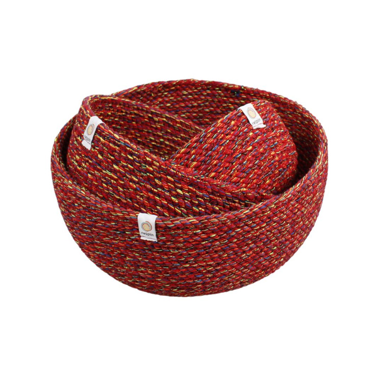 Image of Recycled Cotton Bowl Set – Multicoloured