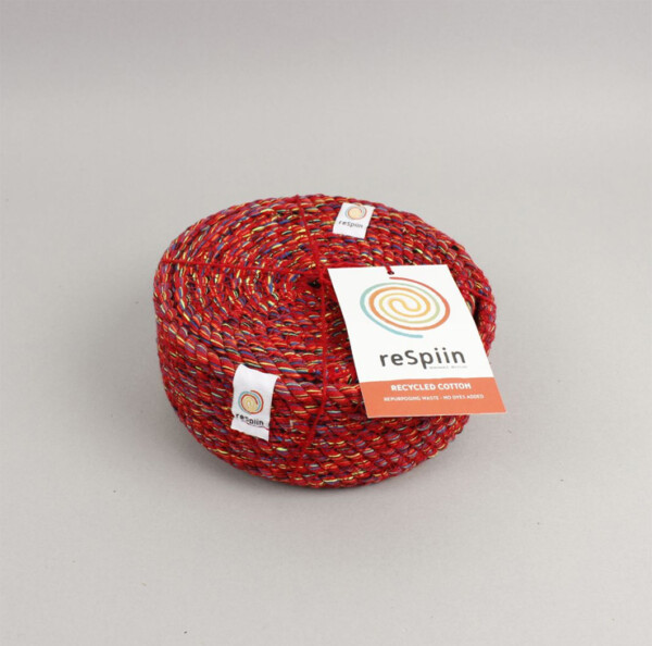 Recycled Cotton Coasters with Holder – Set of 6 – Multicoloured - Image 3