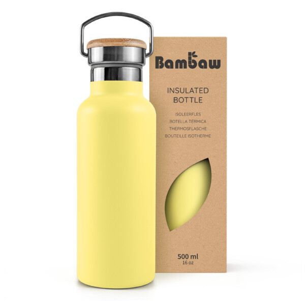 Stainless Steel Insulated Bottle 350ml - 1000ml - Yellow Beam