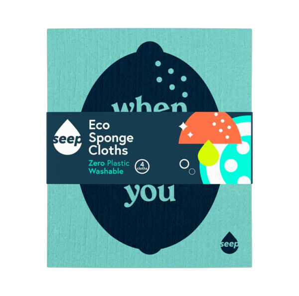 Eco Sponge Cloths - 4 Pack - Lemon
