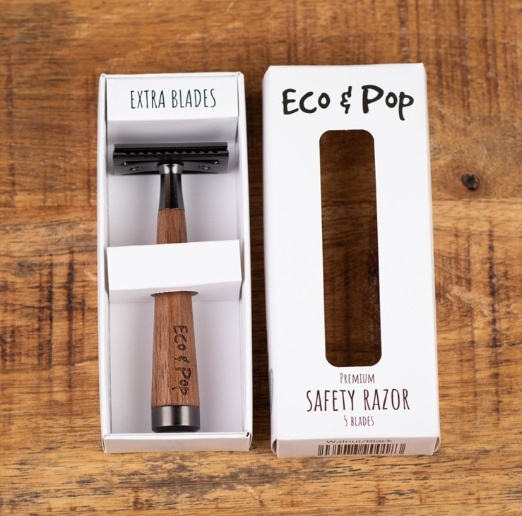 Premium Safety Razor - Walnut/Black - Image 2
