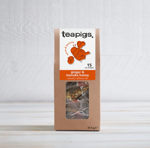 Plastic Free Ginger and Manuka Honey Tea Bags