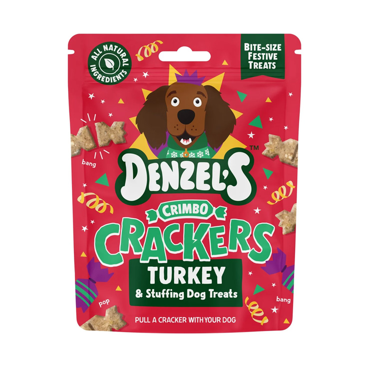 Denzel's Crimbo Crackers Turkey & Stuffing Dog Treats - 90g