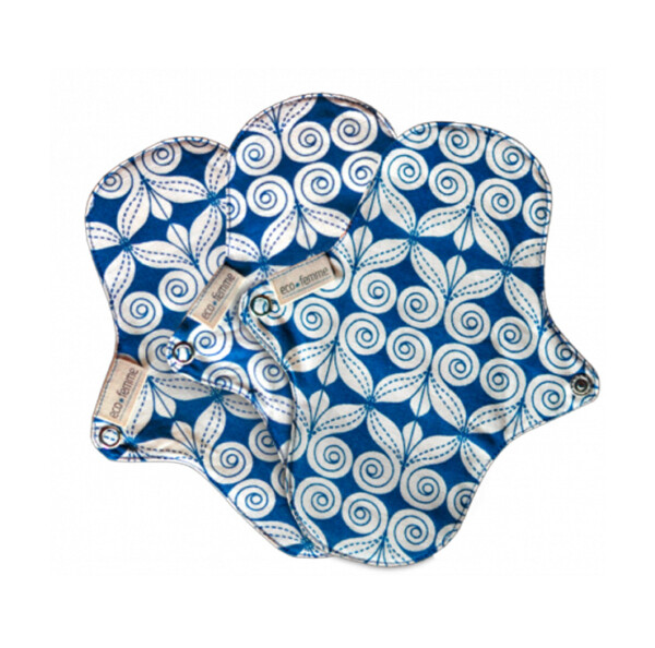 Eco-Femme Organic Cotton Panty Liners with PUL - Swirls 3 Pack