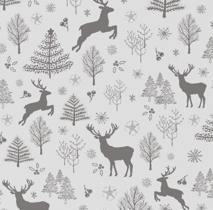 Christmas Scandi Pheasants Wrapping Paper - 2 Sheets