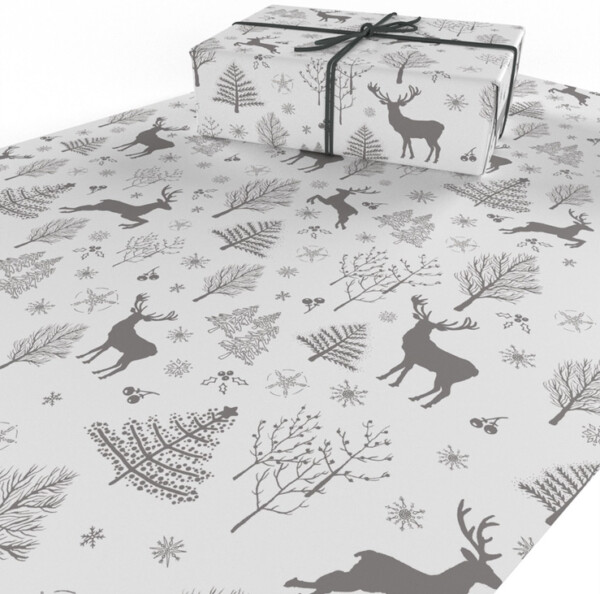 Christmas Scandi Pheasants Wrapping Paper - 2 Sheets - Image 2