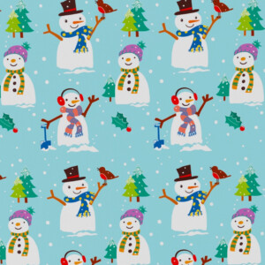 Christmas Snowmen Wrapping Paper - 2 Sheets