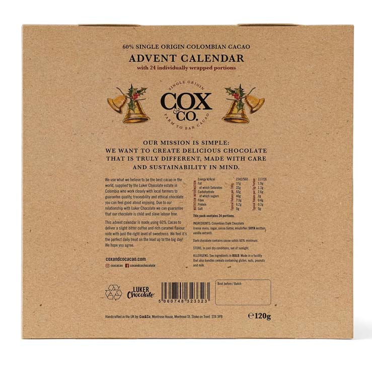 Cox & Co Advent Calendar - Plastic Free -120g - Image 2