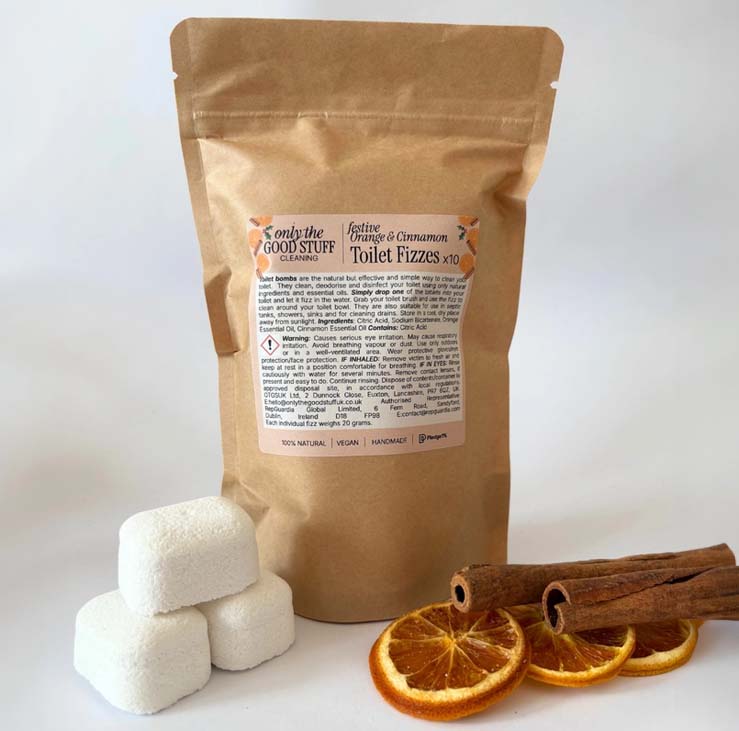 Festive Toilet Fizzes- Orange & Cinnamon - Pack of 10