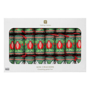 Folklore Green Mini Christmas Crackers - 8 Pack