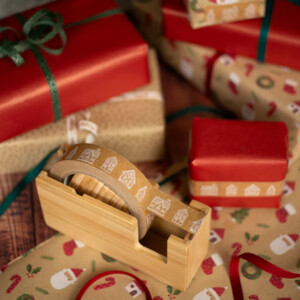 Biodegradable Paper Tape - Gingerbread Houses 24mm