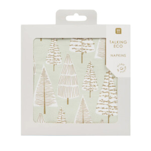 Gold Christmas Tree Napkins - 20 Pack