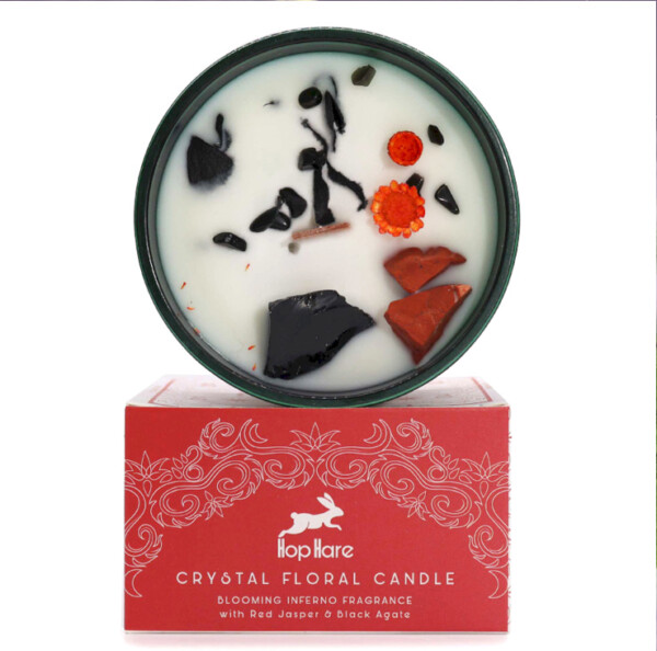 Hop Hare Crystal Magic Flower Candle - The Devil