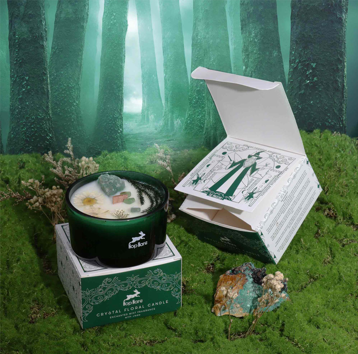 Hop Hare Crystal Magic Flower Candle - The Magician - Image 2