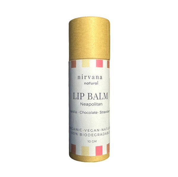 Organic Neapolitan Vegan Lip Balm - 10g