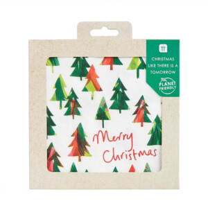 Scandi Green Christmas Tree Napkins - 20 Pack