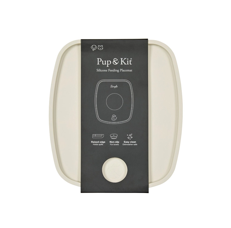 Image of Silicone Pet Feeding Placemat - Beige