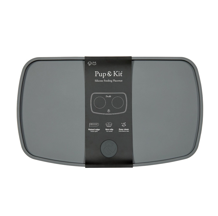 Image of Silicone Pet Feeding Placemat - Grey