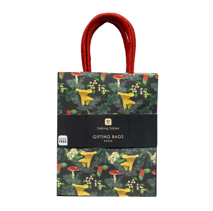 Woodland Forest Eco Christmas Gift Bags - 8 Pack - Image 2