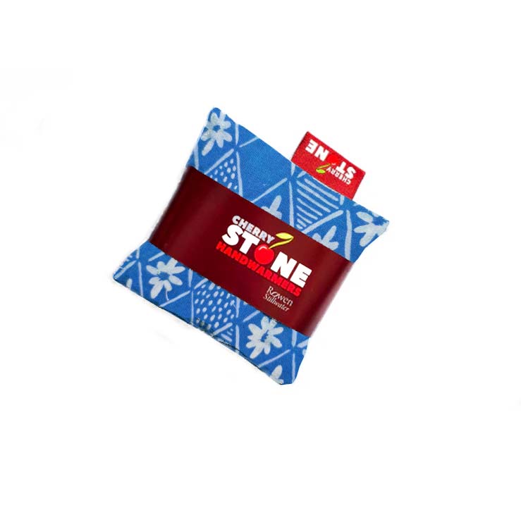 Cherry Stone Handwarmers - Blue Flowers