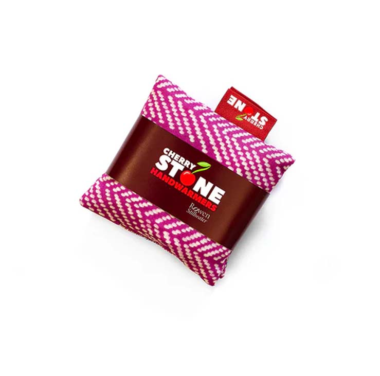 Cherry Stone Handwarmers - Pink Chevron